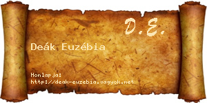 Deák Euzébia névjegykártya